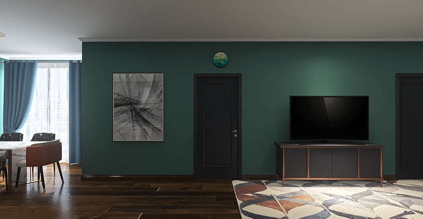 1 Bed 1 Bath 3d design renderings