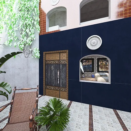 Syrian Courtyard House 3d design renderings