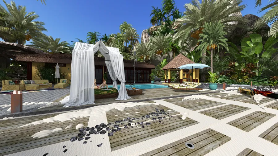 #HSDA2021Commercial-APART HOTEL  ＂ AMOR EN EL PARAISO＂ 3d design renderings