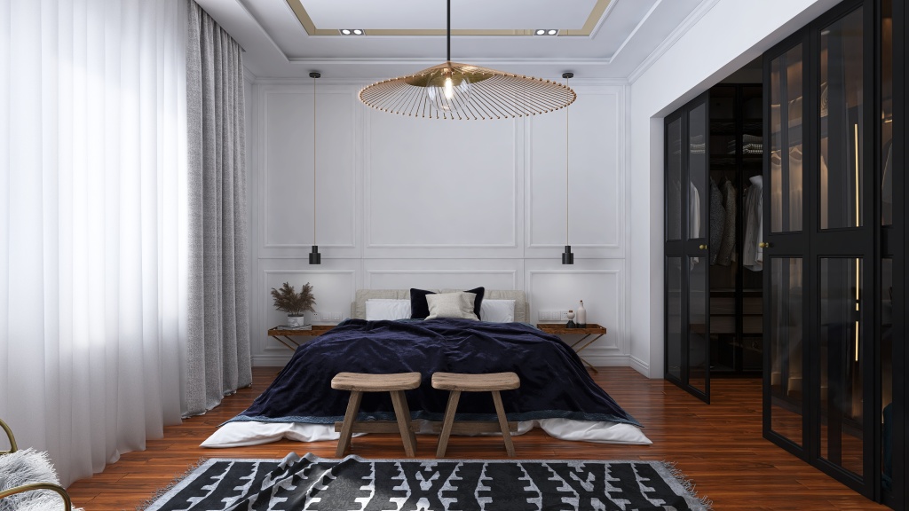 Bedroom Julia 3d design renderings