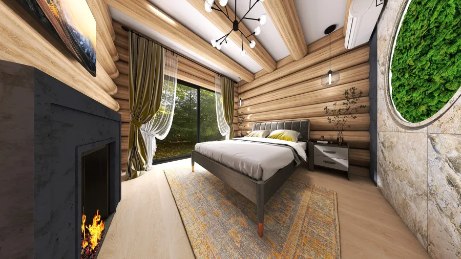 Farmhouse Countryside resort WoodTones 3d design renderings