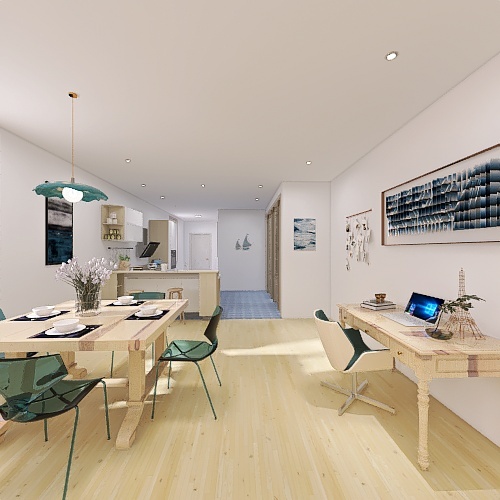 #OceanContest Shotgun Apartment Design Rendering