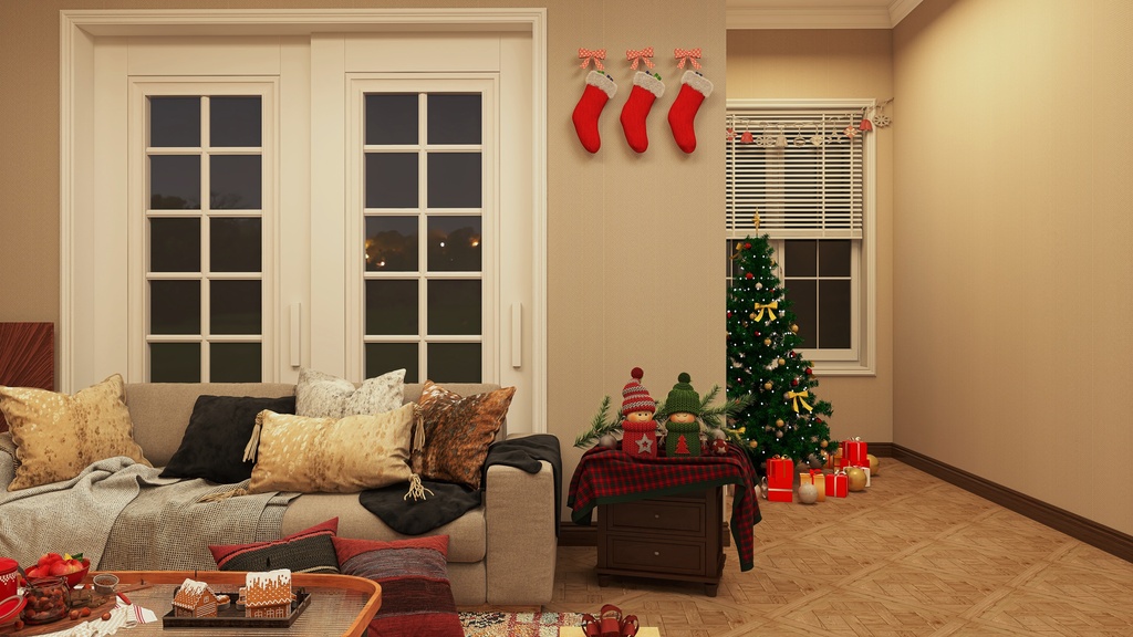 #ChristmasRoomContest-Demo Design 3d design renderings