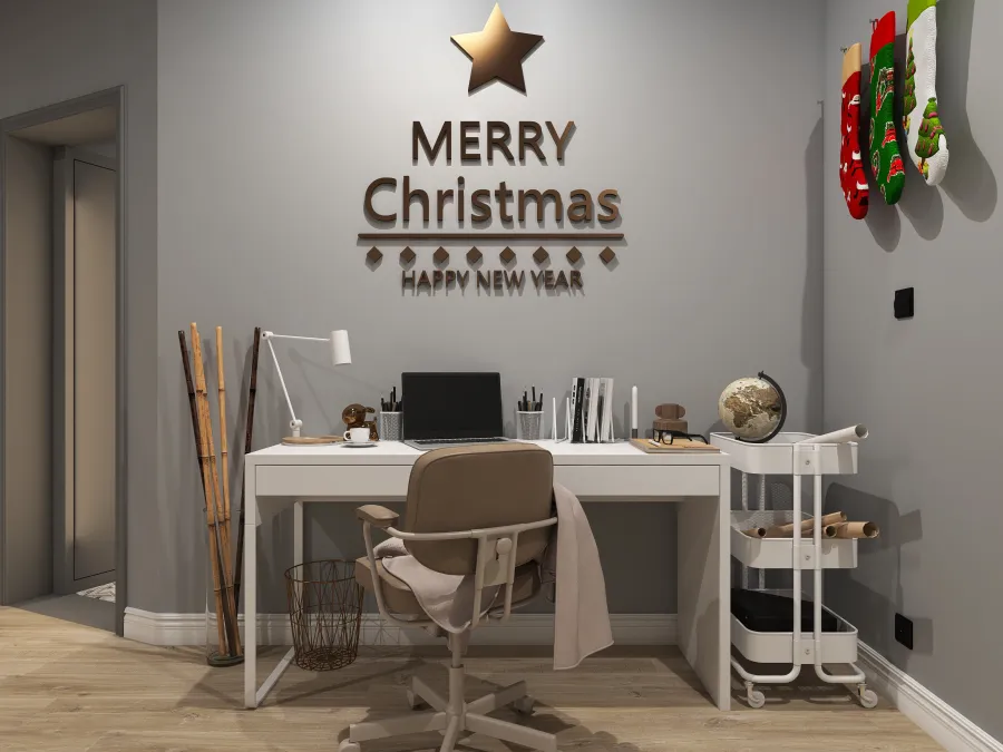 #ChristmasRoomContest Modern Christmas Home 3d design renderings