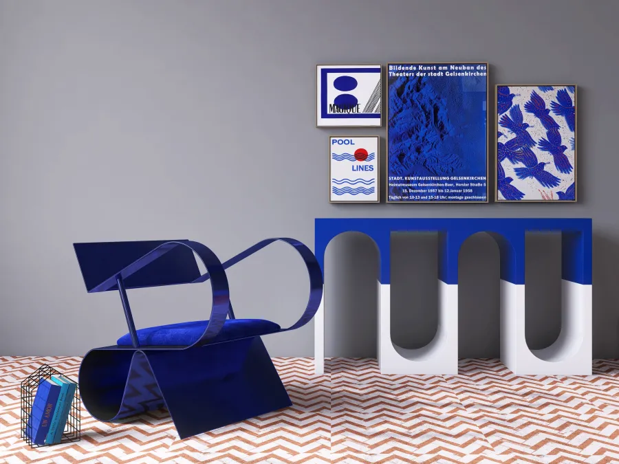 Klein Blue Model Collection - Demo Project 3d design renderings