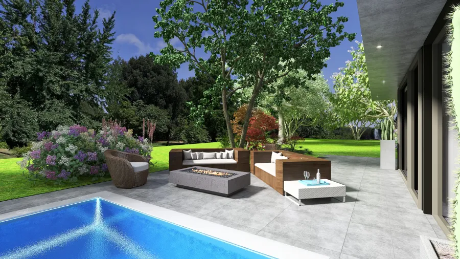 Modern terraza 3d design renderings