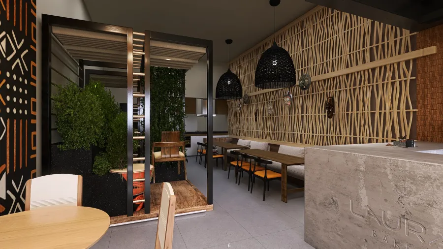 #CAFECONTEST African Express Cafe Houston,TX 3d design renderings