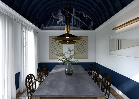 Nautical Dining Room Design Rendering