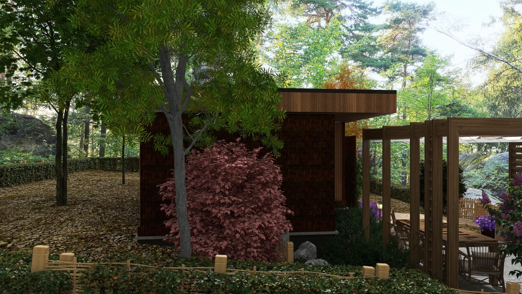 Farmhouse Mini cottage Compact 3d design renderings