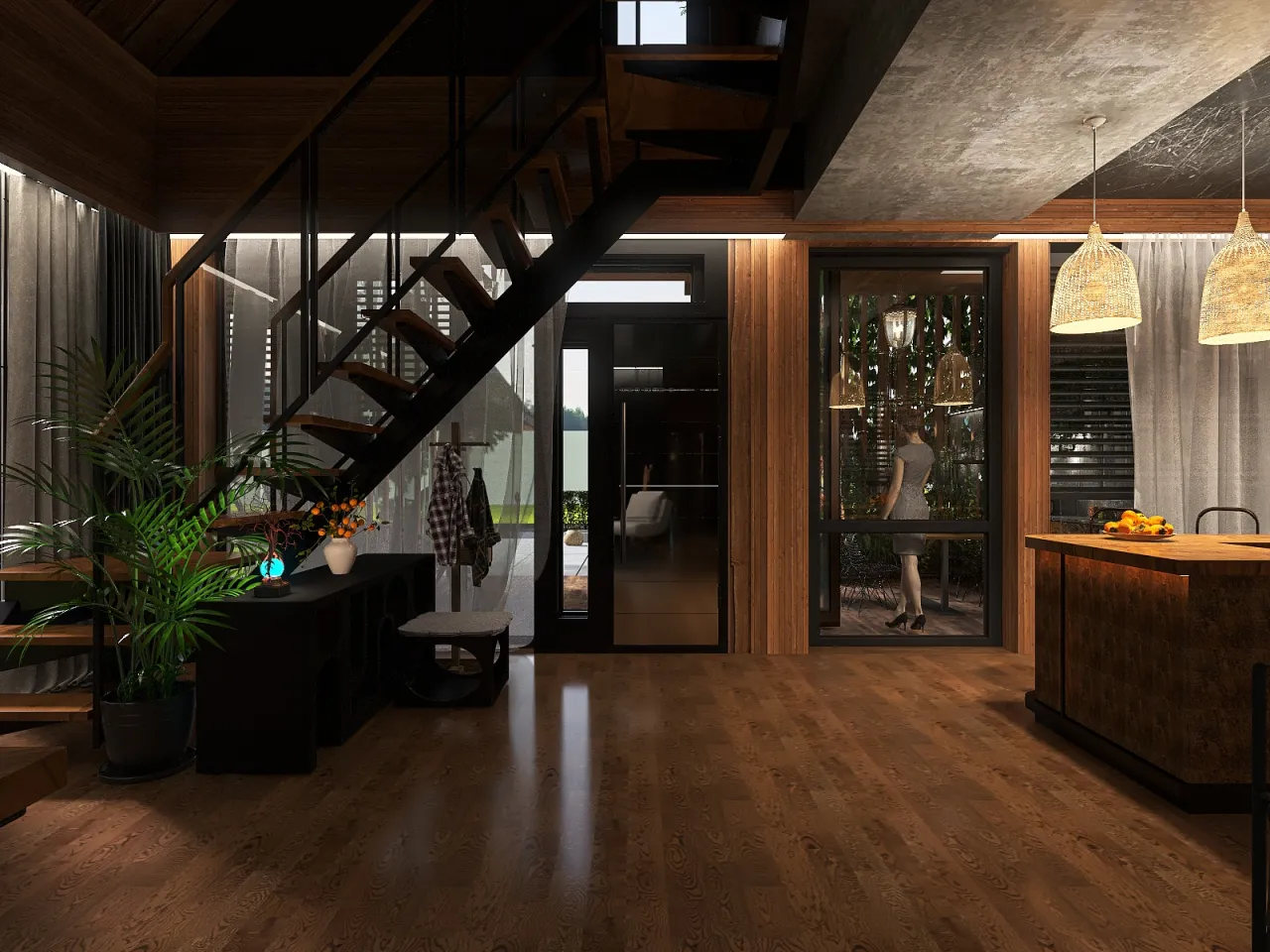 Stairwell 3d design renderings