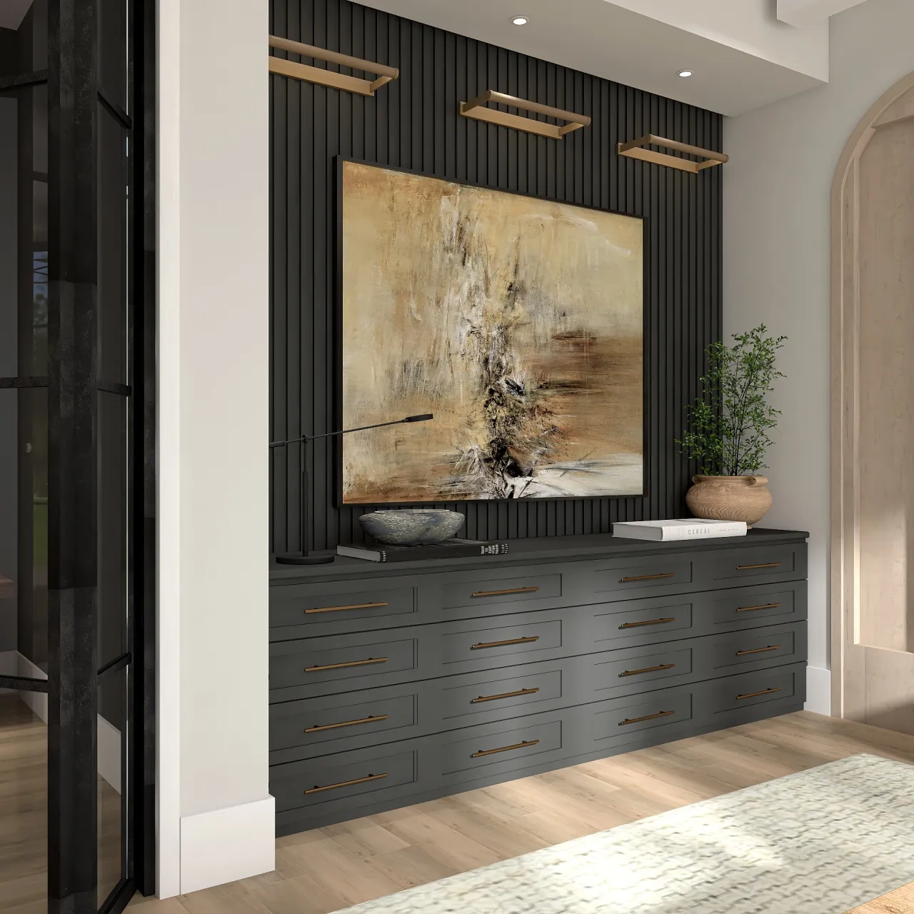 Modern contemporary 3d design renderings