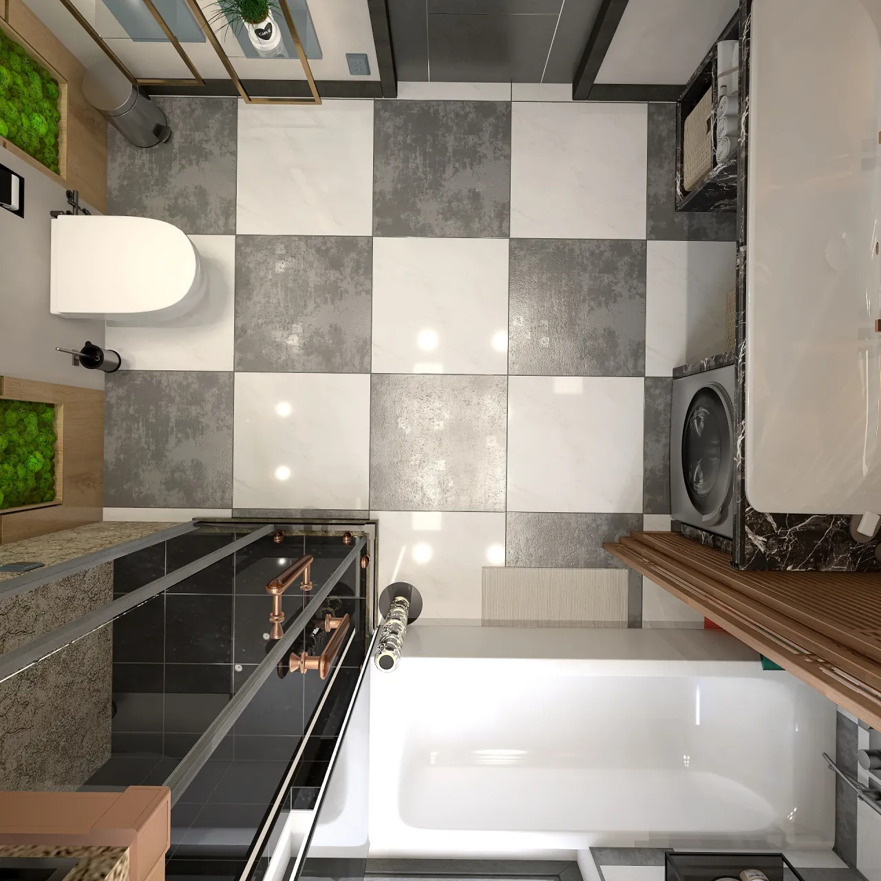 Bathroom 3d design renderings