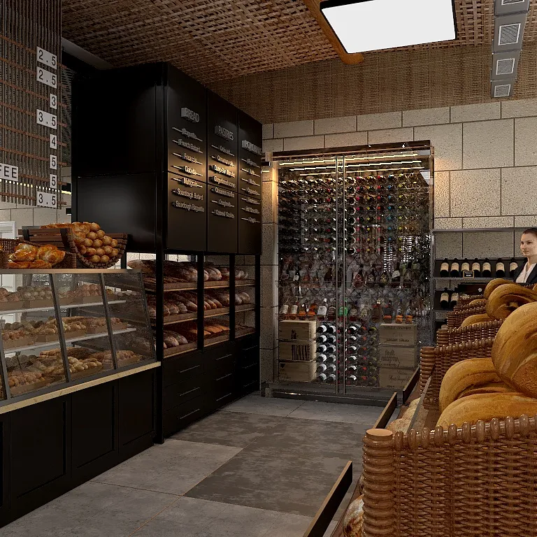 Bakery restaurant 3d design renderings