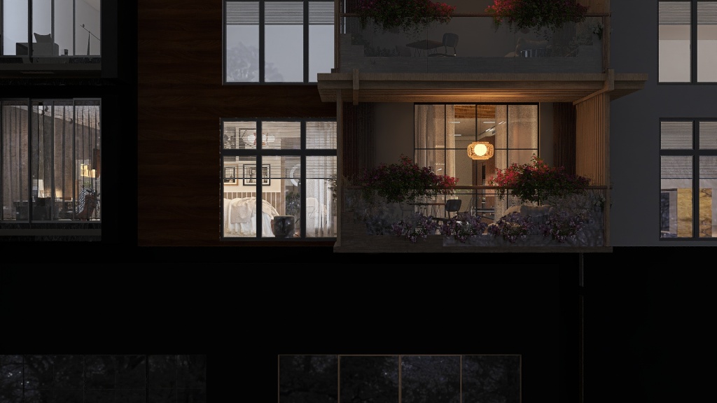 3-room apartment 3d design renderings