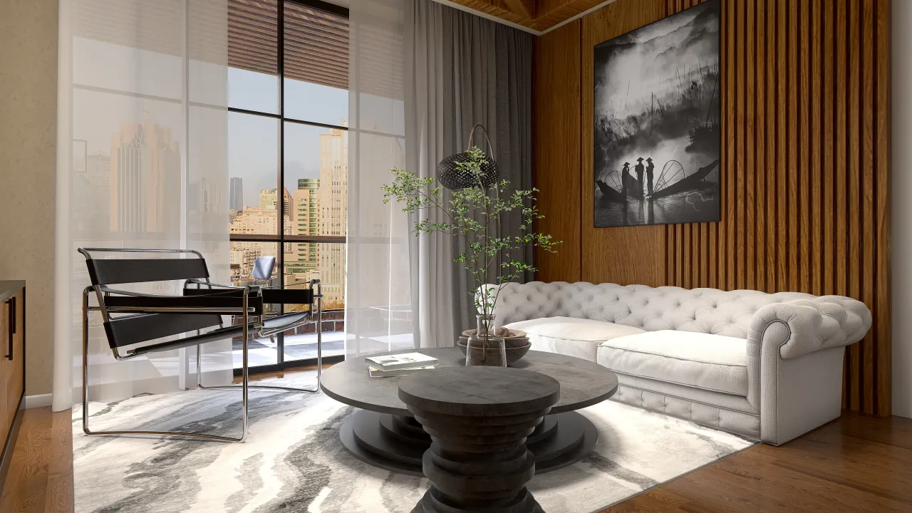 LivingDiningRoom 3d design renderings