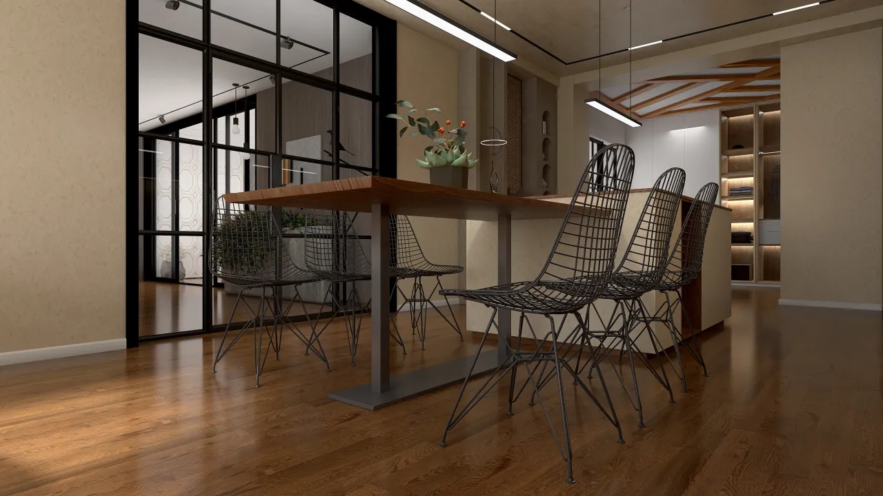 LivingDiningRoom 3d design renderings