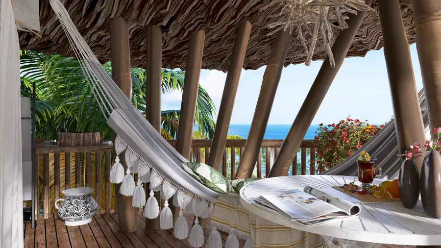 Tropical Village 3d design renderings