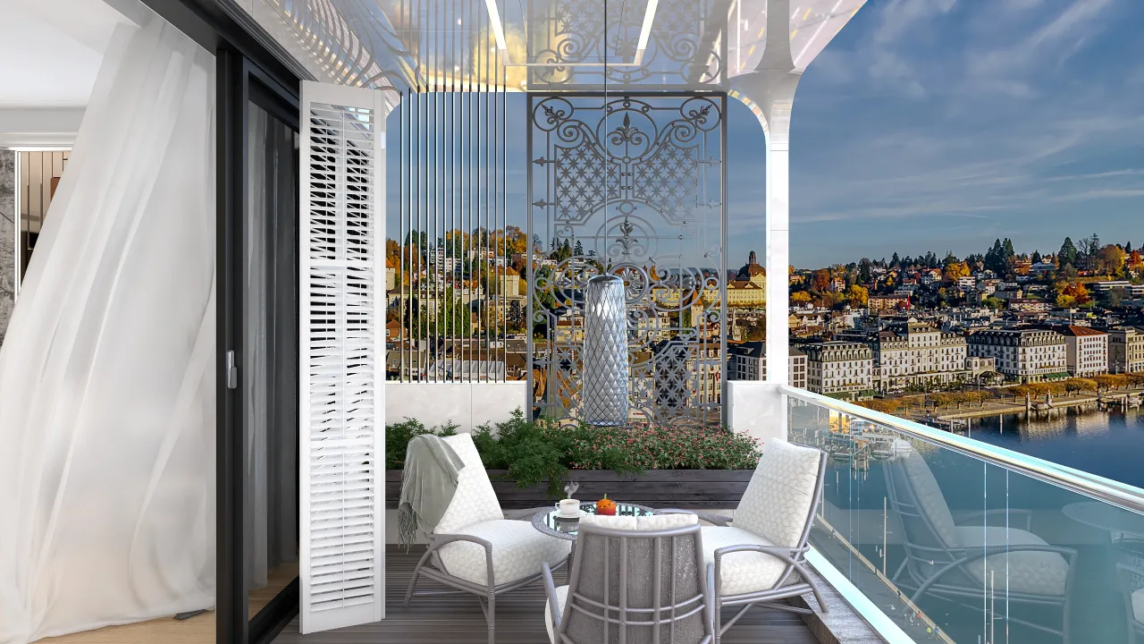 Balcony 3d design renderings