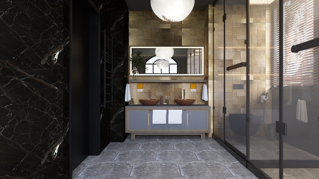 Ванна кімната 3d design renderings