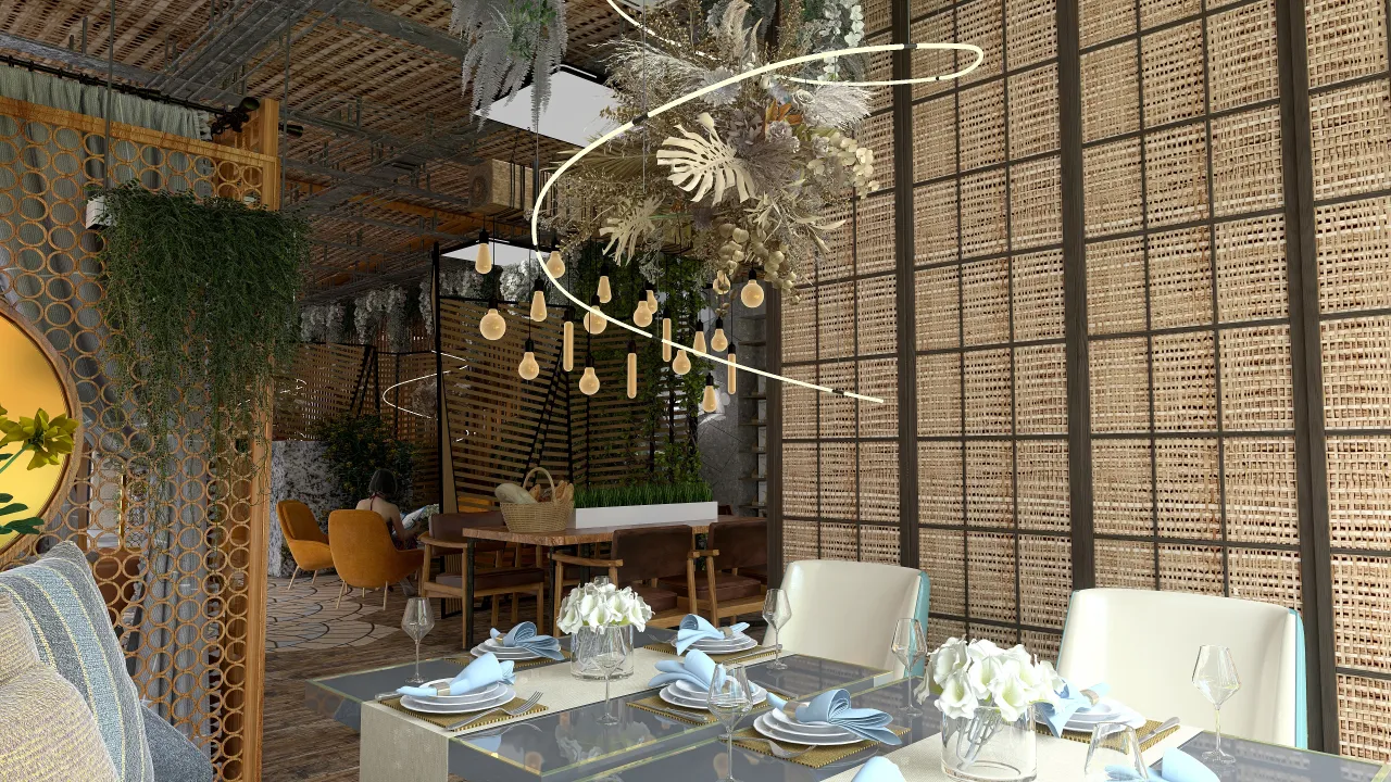 Bakery restaurant 3d design renderings