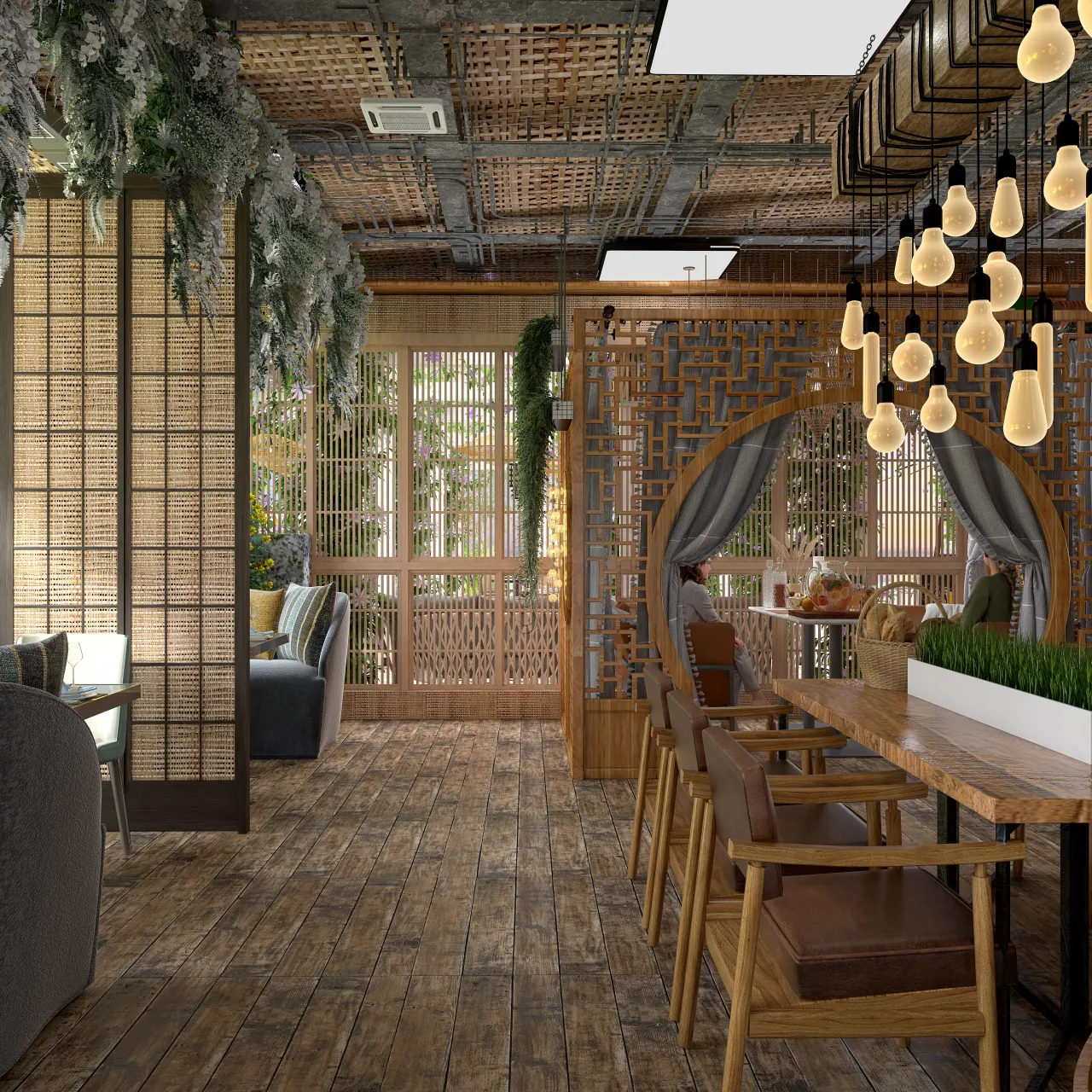 Bakery restaurant 3d design renderings