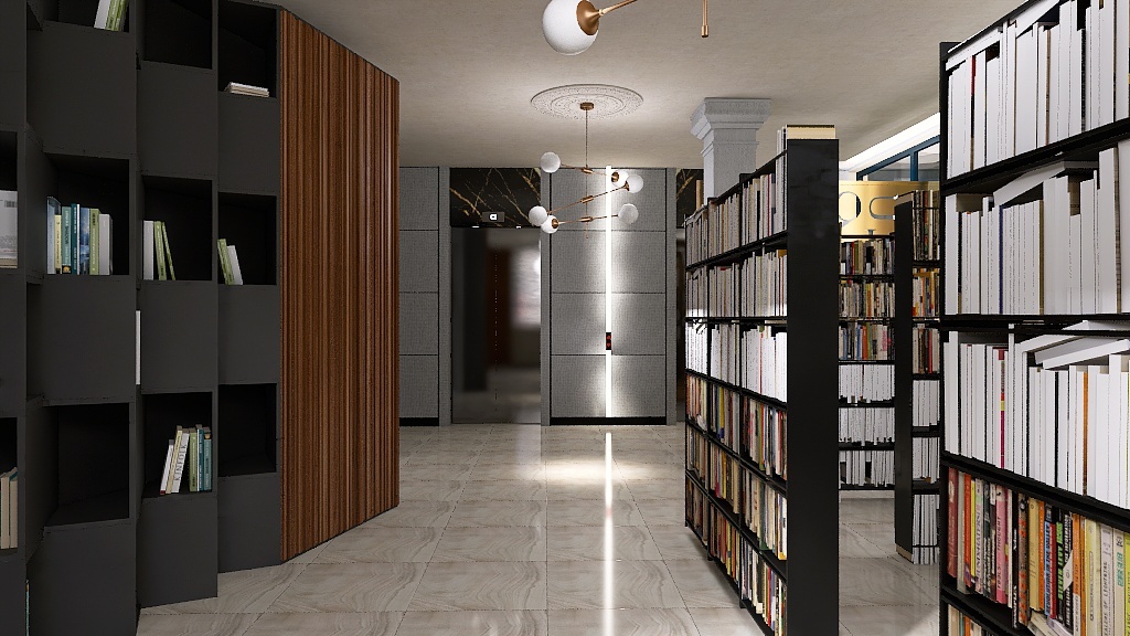 Library1 3d design renderings