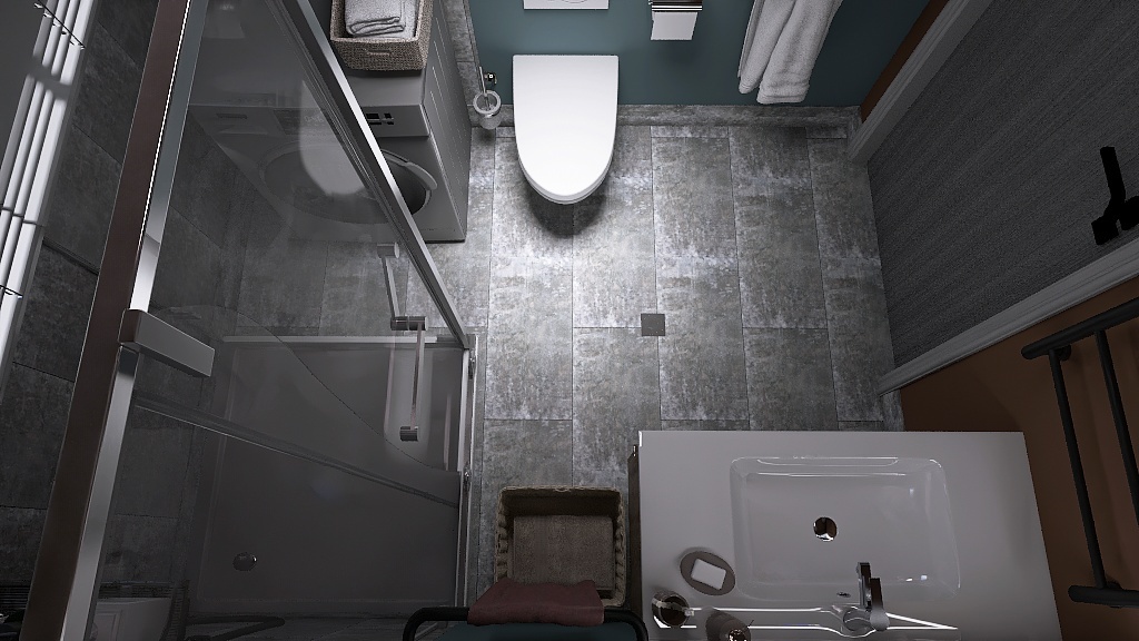 Guest bathroom 3d design renderings