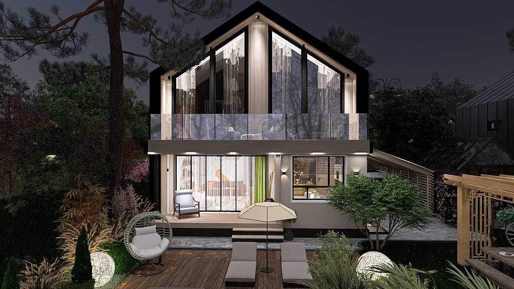 Residential complex Barn House / Barn House 3d design renderings