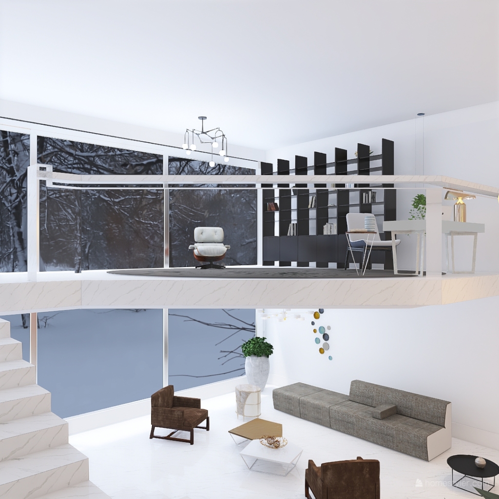 #HSDA2020Residential Minimalist Luxury Home Office 3d design renderings