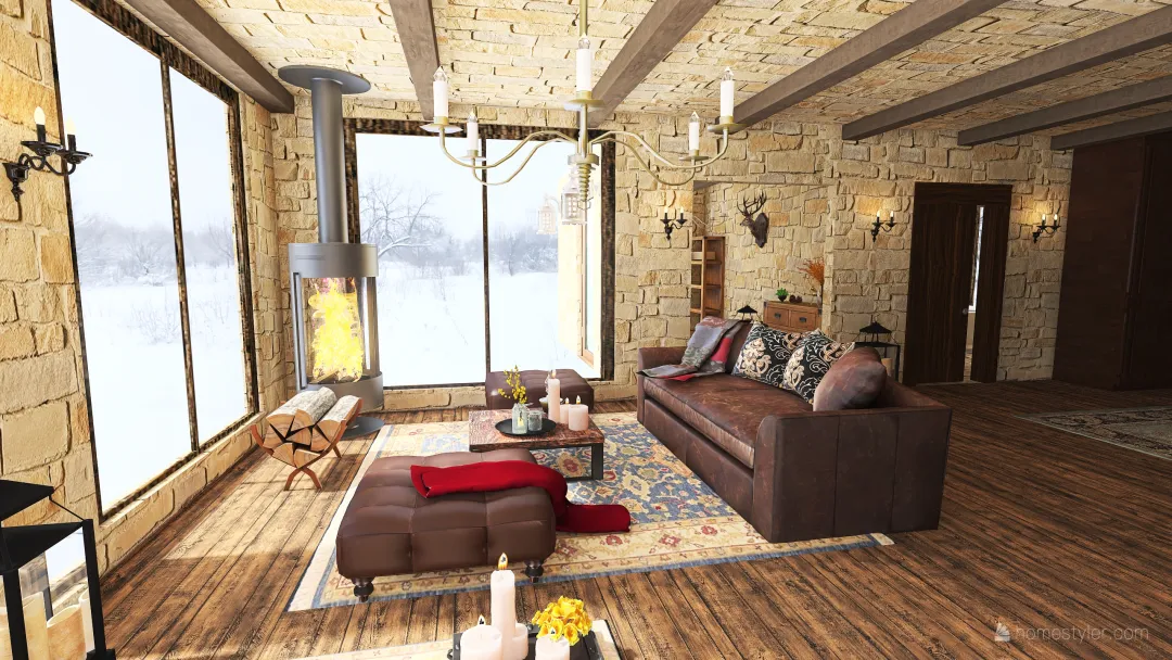 Holiday Cottage 3d design renderings