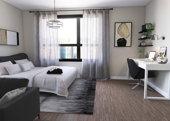 Student bedroom Design Rendering