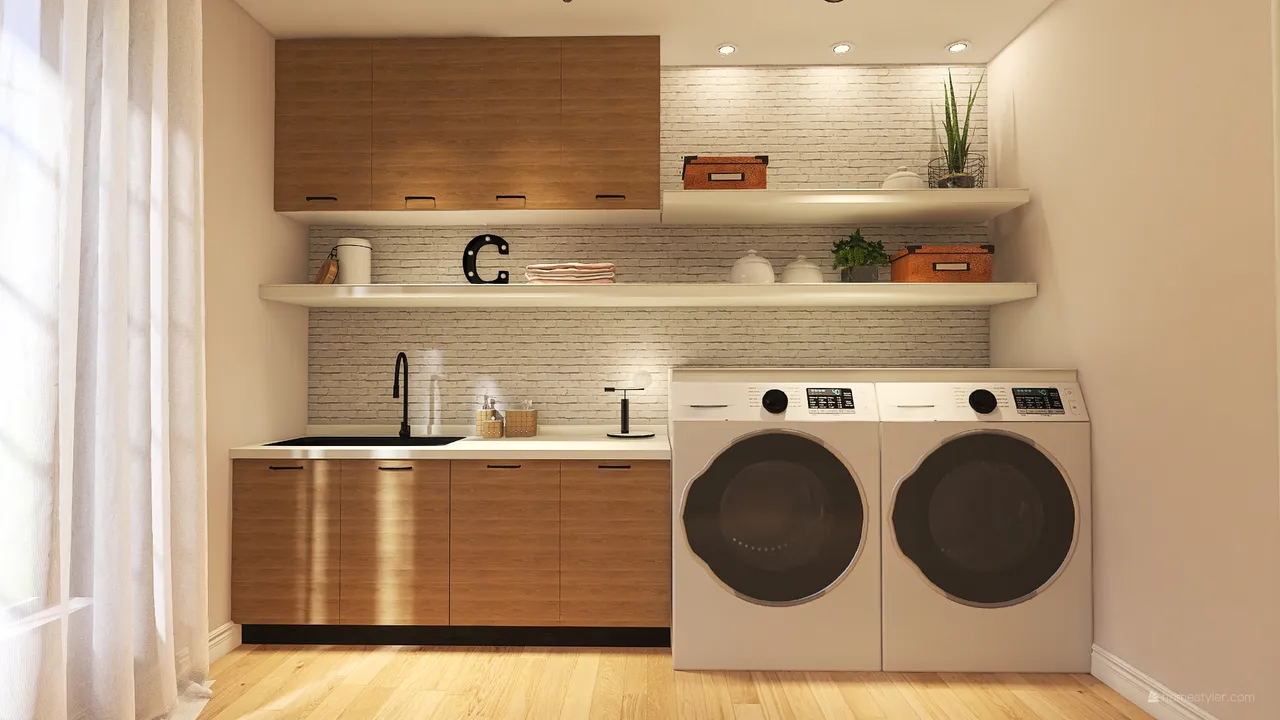 Laundry Room 3d design renderings