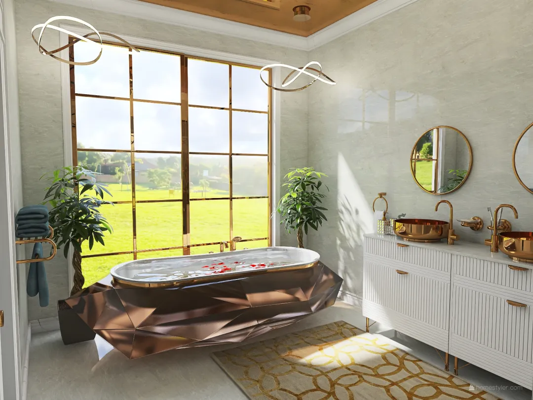 Luxury Toilet & Bath Room Design 3d design renderings