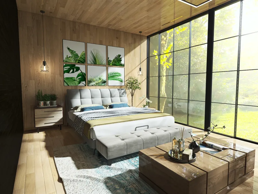 Master Bedroom - Industrial-Modern Concept 3d design renderings