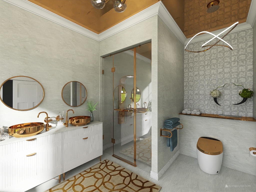 Luxury Toilet & Bath Room Design 3d design renderings