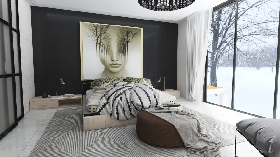 Contemporary #HSDA2020Residencial. Casa contemporánea Grey White Orange Black 3d design renderings
