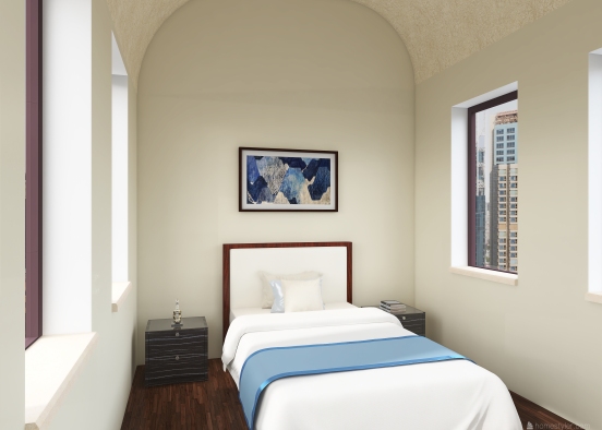 #HSDA2020Residential Cool barrel celling bedroom Design Rendering
