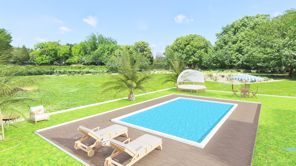 Via Astino 27 Bergamo completa con piscina 3d design renderings