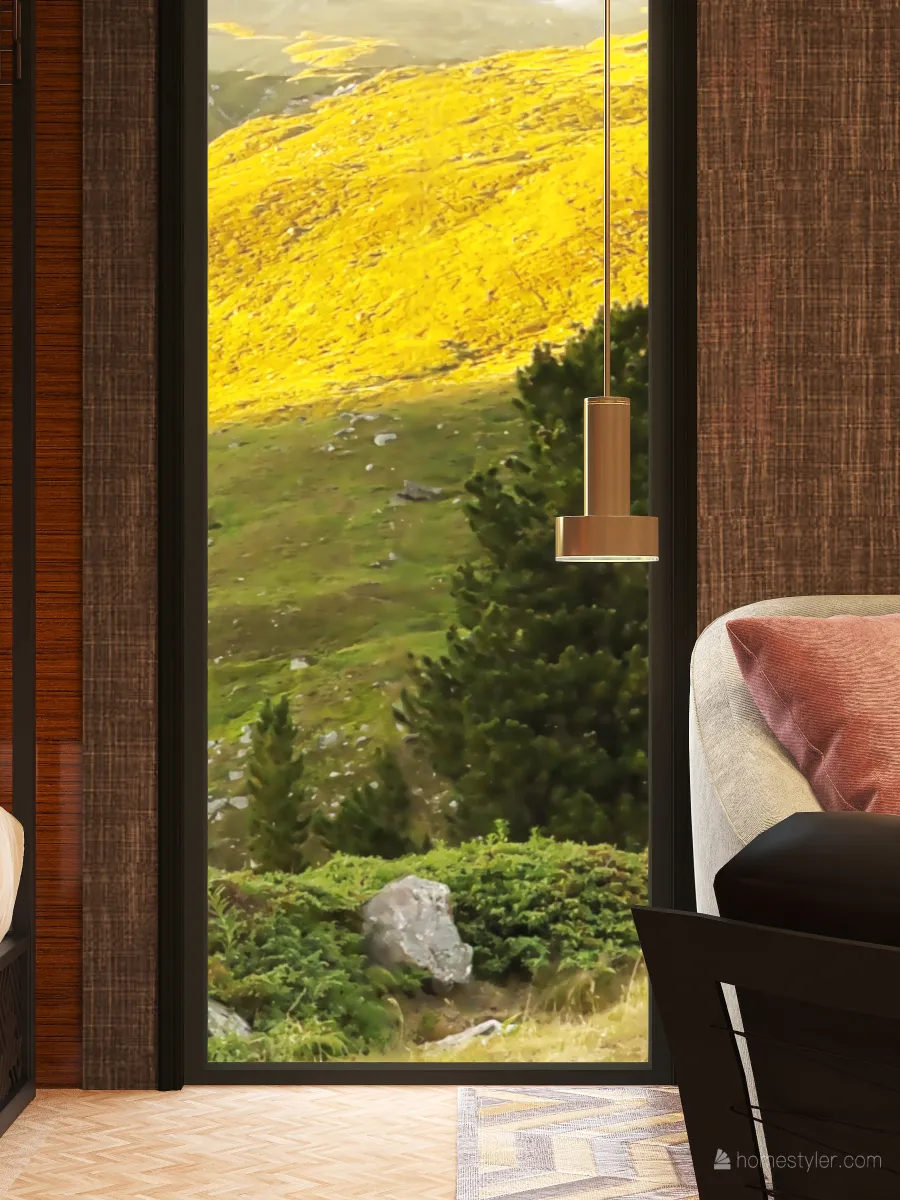 Cozy Guest Bedroom in the Austrian Alps 3d design renderings