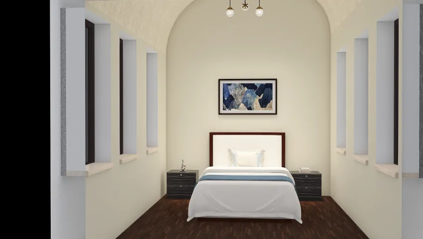 #HSDA2020Residential Cool barrel celling bedroom 3d design picture 14.44