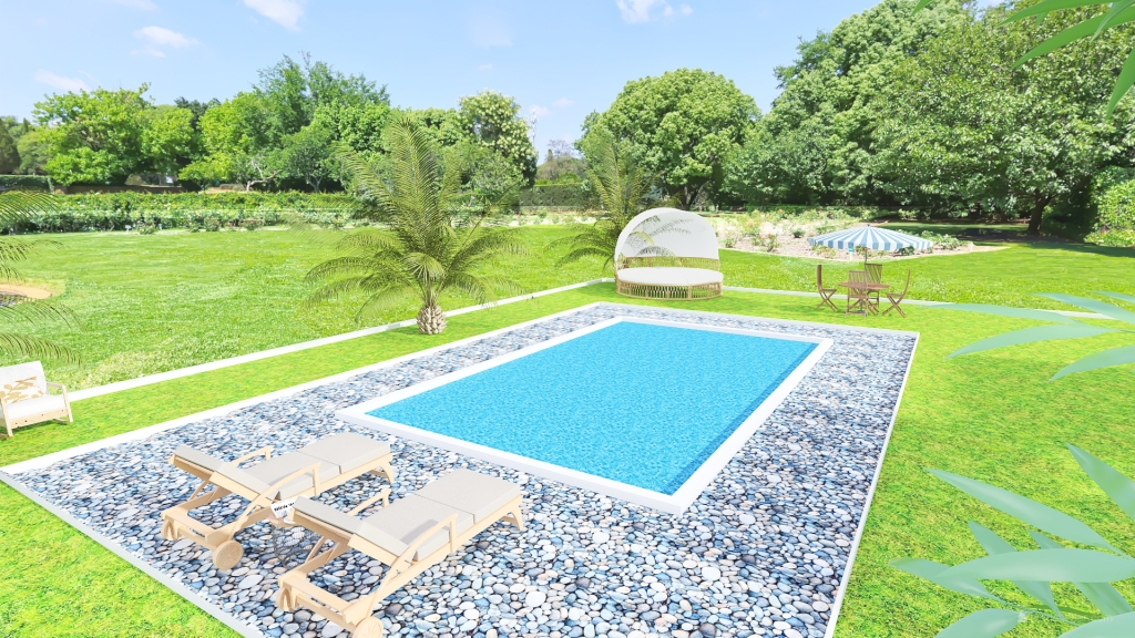 Via Astino 27 Bergamo completa con piscina 3d design renderings