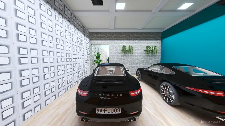 Garagem 3d design renderings