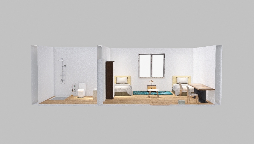 Bedroom for teens #Residential #Modern 3d design picture 40.69