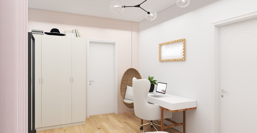 Micro Female Living Space Interior Design Render