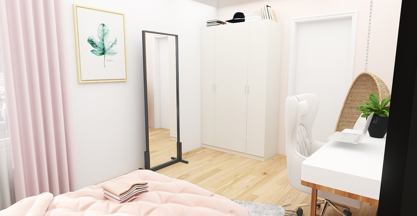 Micro Female Living Space Interior Design Render