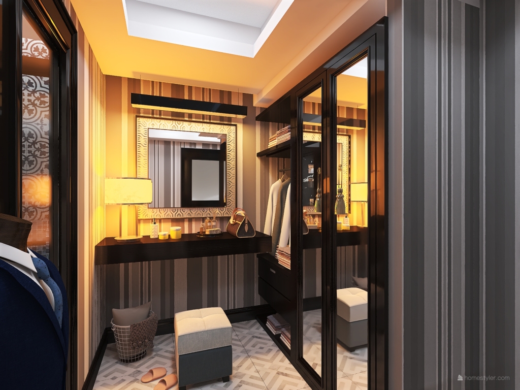 black & white-Luxury bathroom 3d design renderings