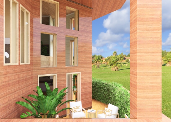 #HSDA2020Residential  Wooden House Far Away Design Rendering