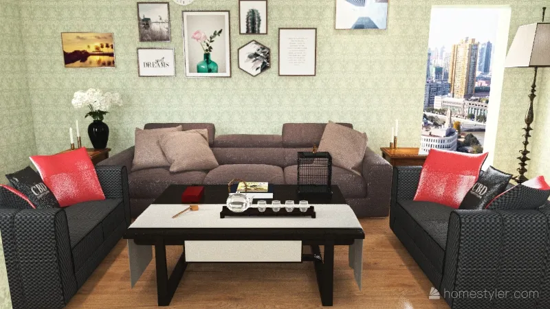 Living room A/Cyrene Matoke 3d design renderings