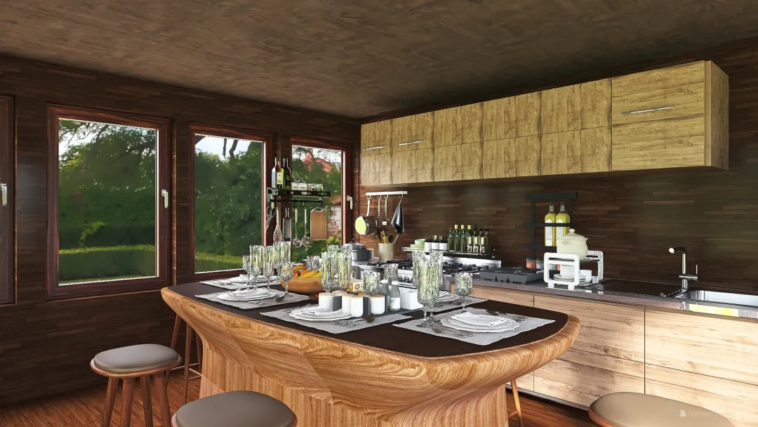 Kitchen #HSDA2020Residential 3d design renderings