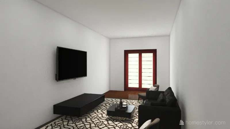 Living Room Setup 3d design renderings